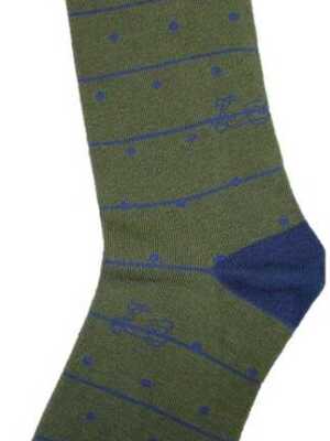 Calcetines logo marino-verde