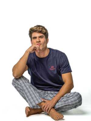 Pijama Conjunto Cuadros Corto