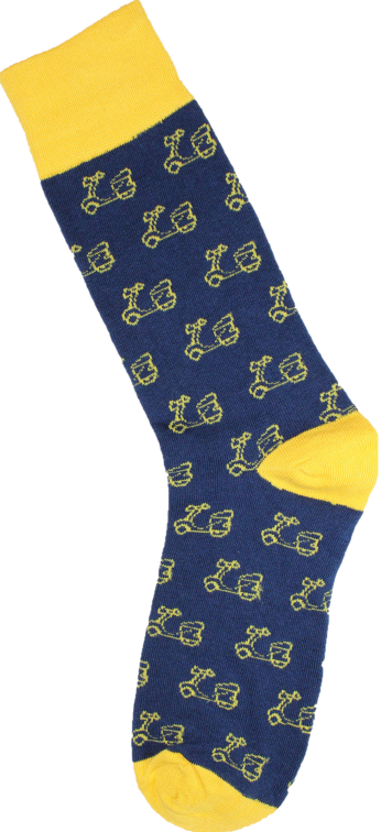 Calcetines logo amarillo-marino 1 Calcetines logo amarillo-marino