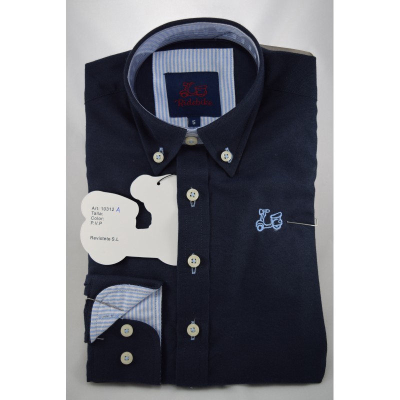 Camisa Niño Oxford Marino 1 Camisa Niño Oxford Marino