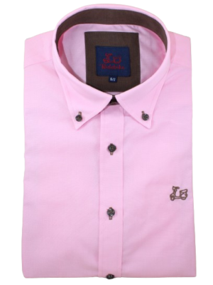 Camisa rosa con codera