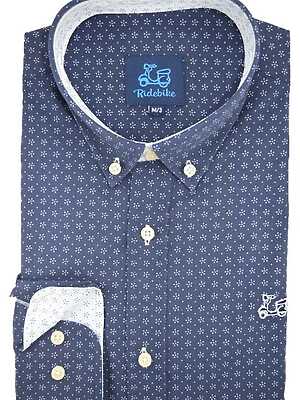 Camisa estampado floral marino