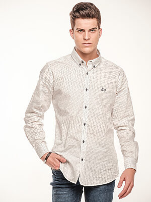 Camisa Algodón Estampado Hojas