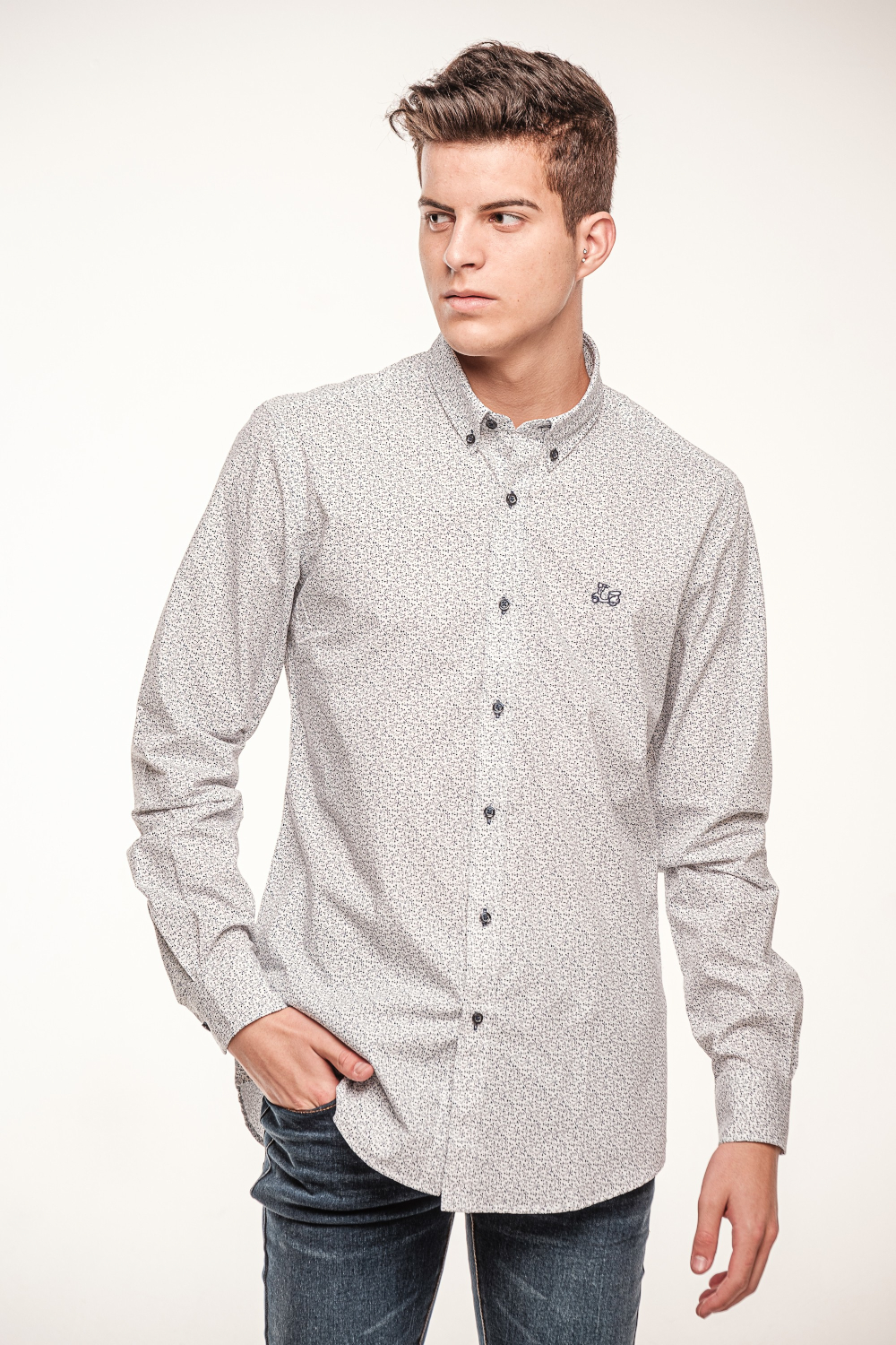 Camisa estampada de algodón 2 Camisa estampada de algodón - Imagen 2