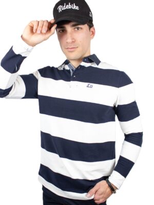 Polo rayas anchas