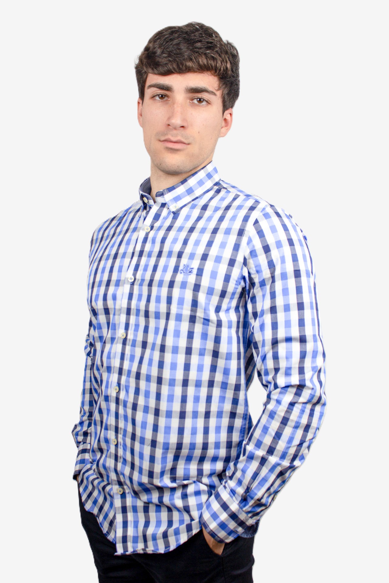Camisa de cuadros azules 1 Camisa de cuadros azules