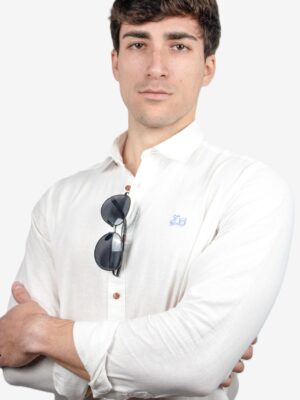 Camisa de lino clásica cuello italiano [+8 colores]